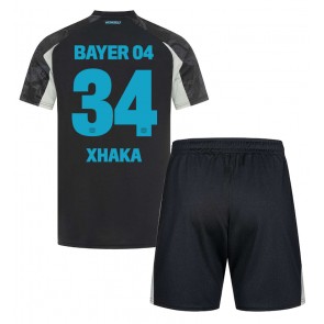 Bayer Leverkusen Granit Xhaka #34 Dětské Alternativní dres komplet 2024-25 Krátký Rukáv (+ trenýrky)